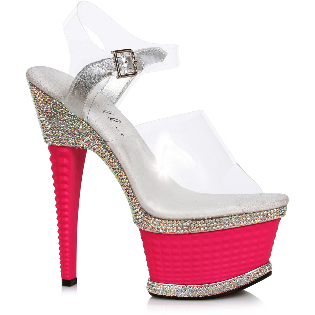 Ellie 6 Inch Heel Platform Sandals with Rhinestone Accents Secondary image