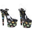 7" Pointed Stiletto Sandal. Ellie  709/CHRONIC/BLK