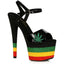 7 Stiletto W/Glitter Platform And Marijuana Upper Ellie ELLIE 709/KAYA