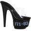 7" Pointed Stiletto Mule LED Ellie  709/VANITY/LED/CLRB