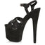 7" Heel Pointed Stiletto Glitter Platform and Upper Sandals Ellie  709-VICKY