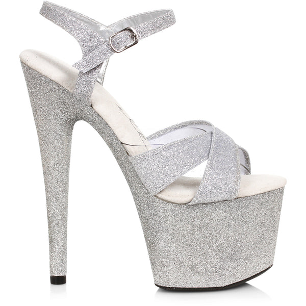 7 Heel Pointed Stiletto Glitter Platform And Upper Sandal Ellie ELLIE 709/VICKY