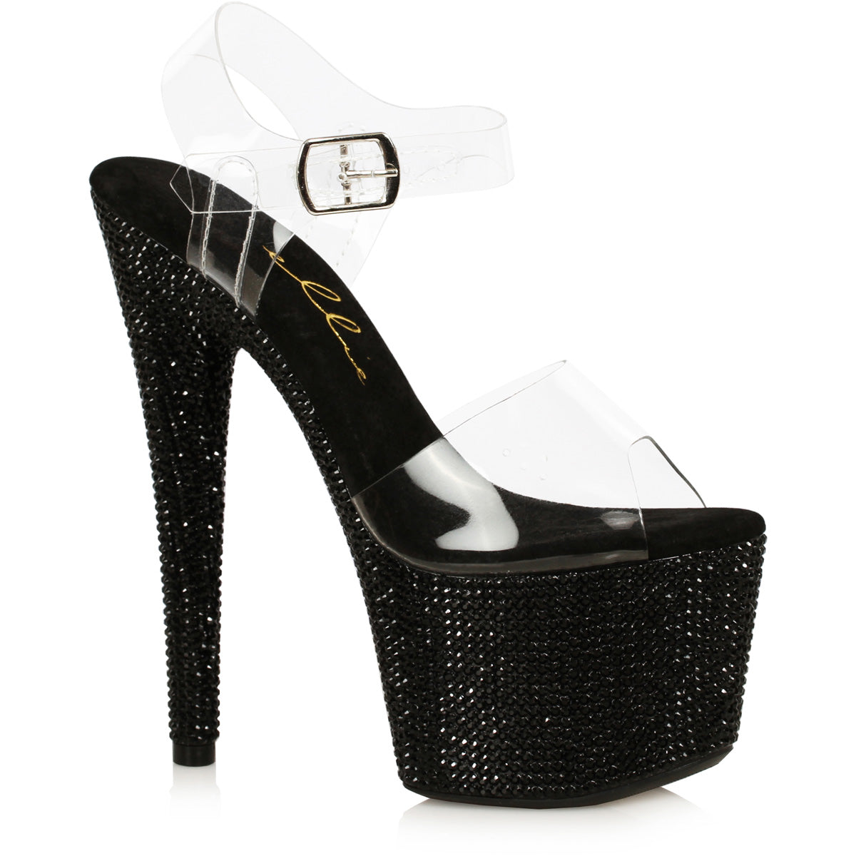7 Stiletto With Single-Color Rhinestone Platform Ellie ELLIE 709/ZINA
