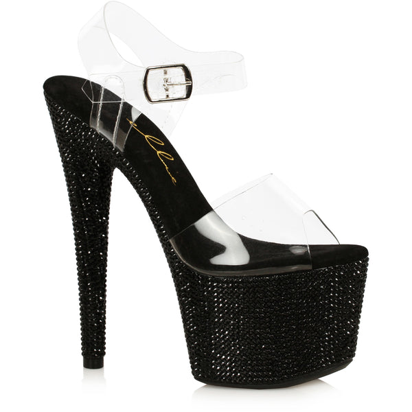 7 Stiletto With Single-Color Rhinestone Platform Ellie ELLIE 709/ZINA