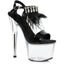 7 Feather And Rhinestone Sandal Ellie  709/ZAHRA/BLK
