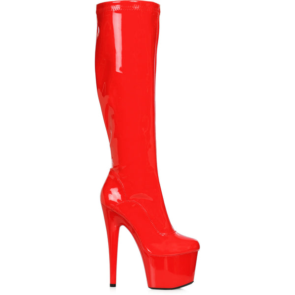 7 Stiletto Stretch Knee High Boot W/Zipper. Ellie ELLIE 709/ZEMMA
