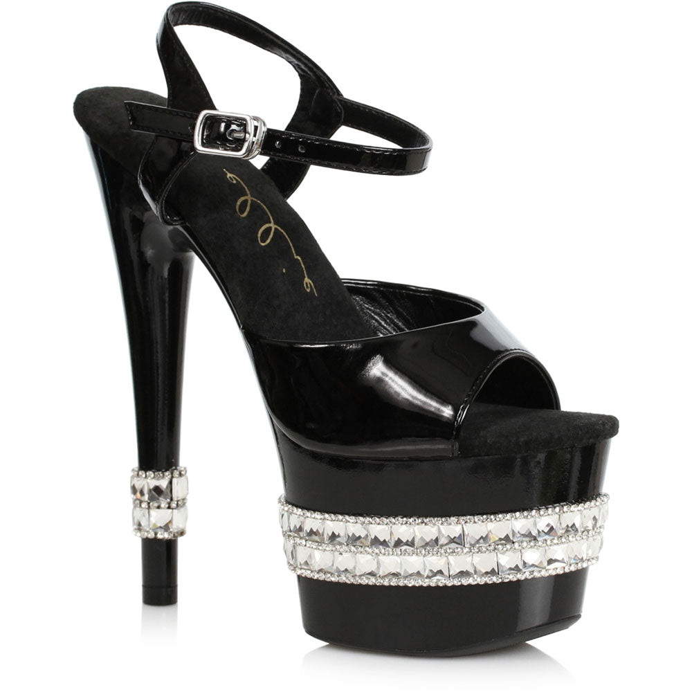 7 RHINESTONE PLATFORM SANDAL Ellie  710/JULIET/BLK