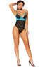 Mesh And Scalloped Lace Slip On Teddy Elegant Moments  77131