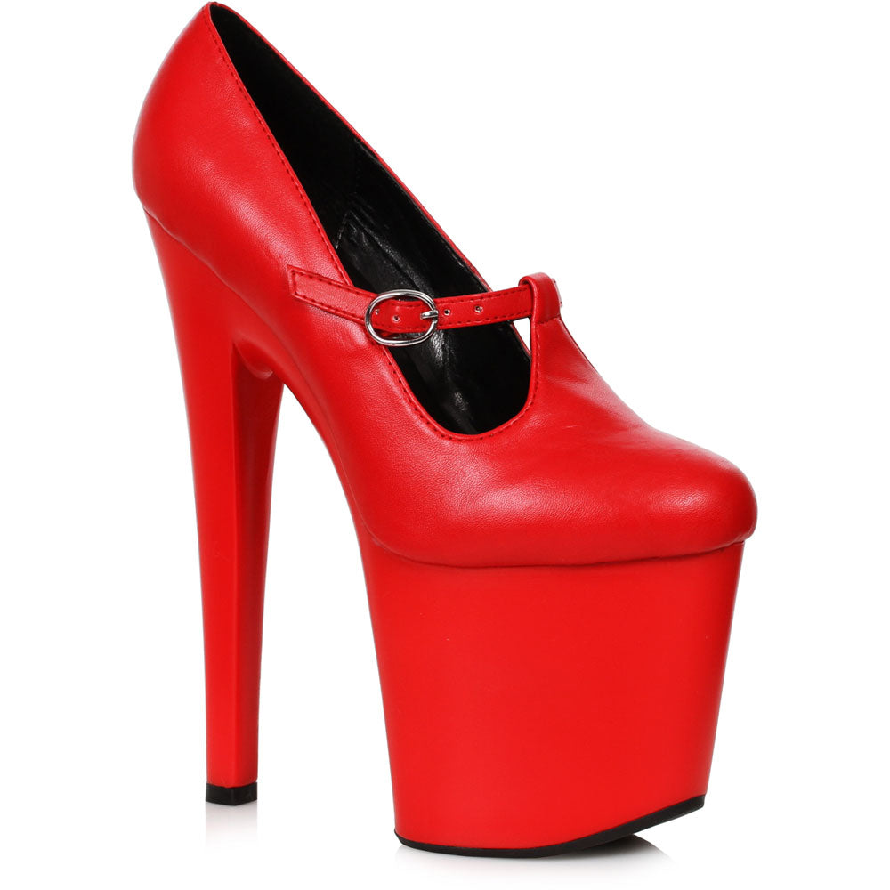 Ellie 8 Inch Heel Black Platform Maryjane Shoes for Women Secondary image