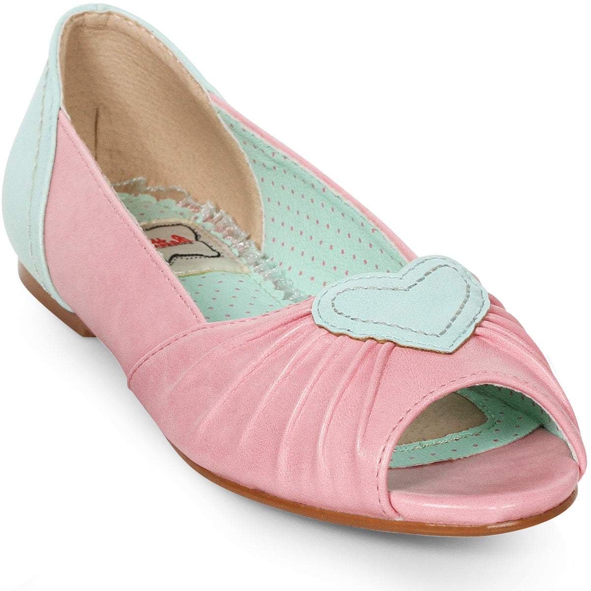 Flat Shoe With Cutout And Accent Color Embellishment Ellie Bettie Page BP100/CLARA