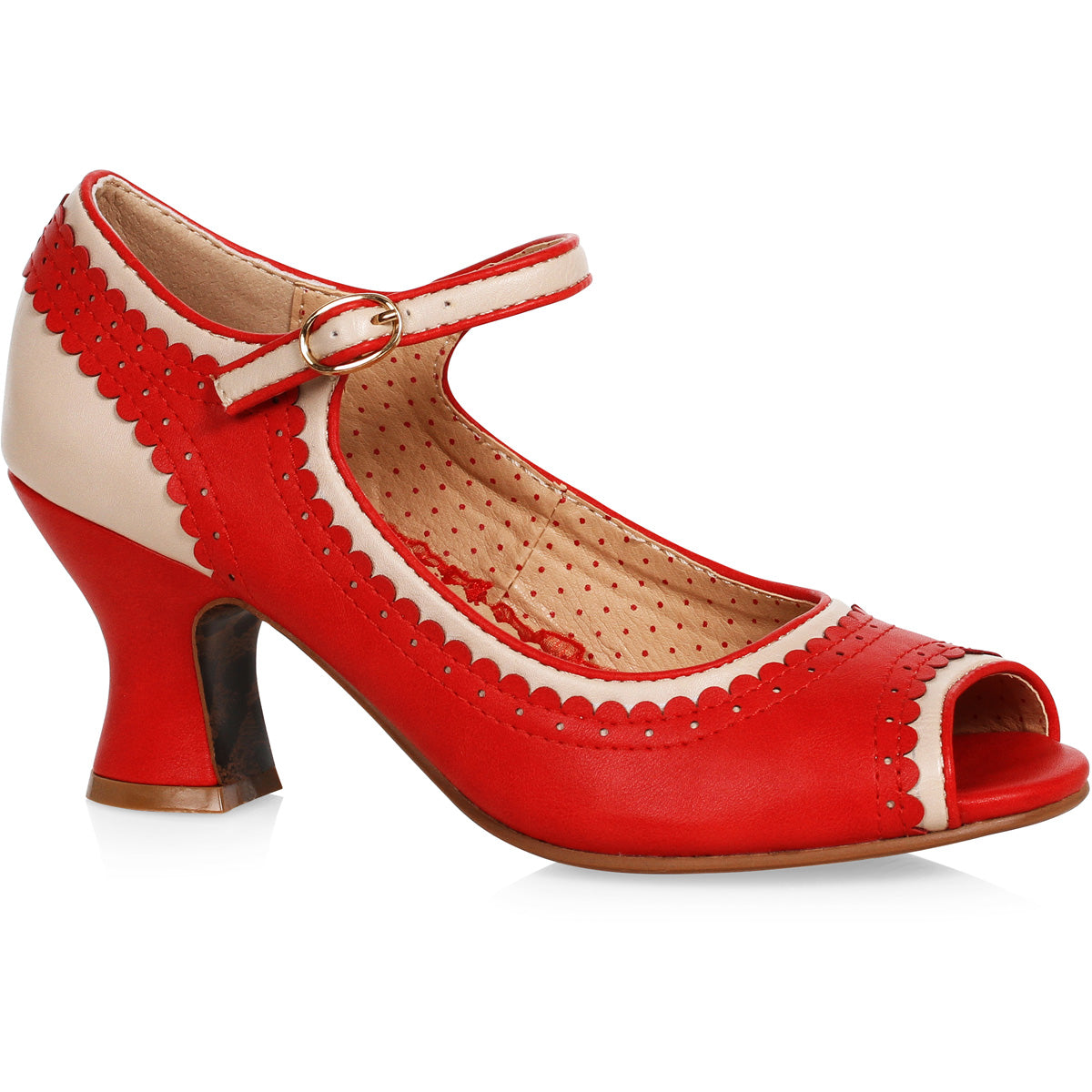 2.5 Two Toned Peep Toe Shoe Ellie Bettie Page BP253/LYDIA
