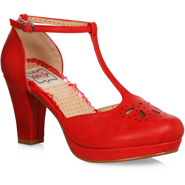 3  T Strap Cut Out Detail Heel Ellie Bettie Page BP303/MERCY