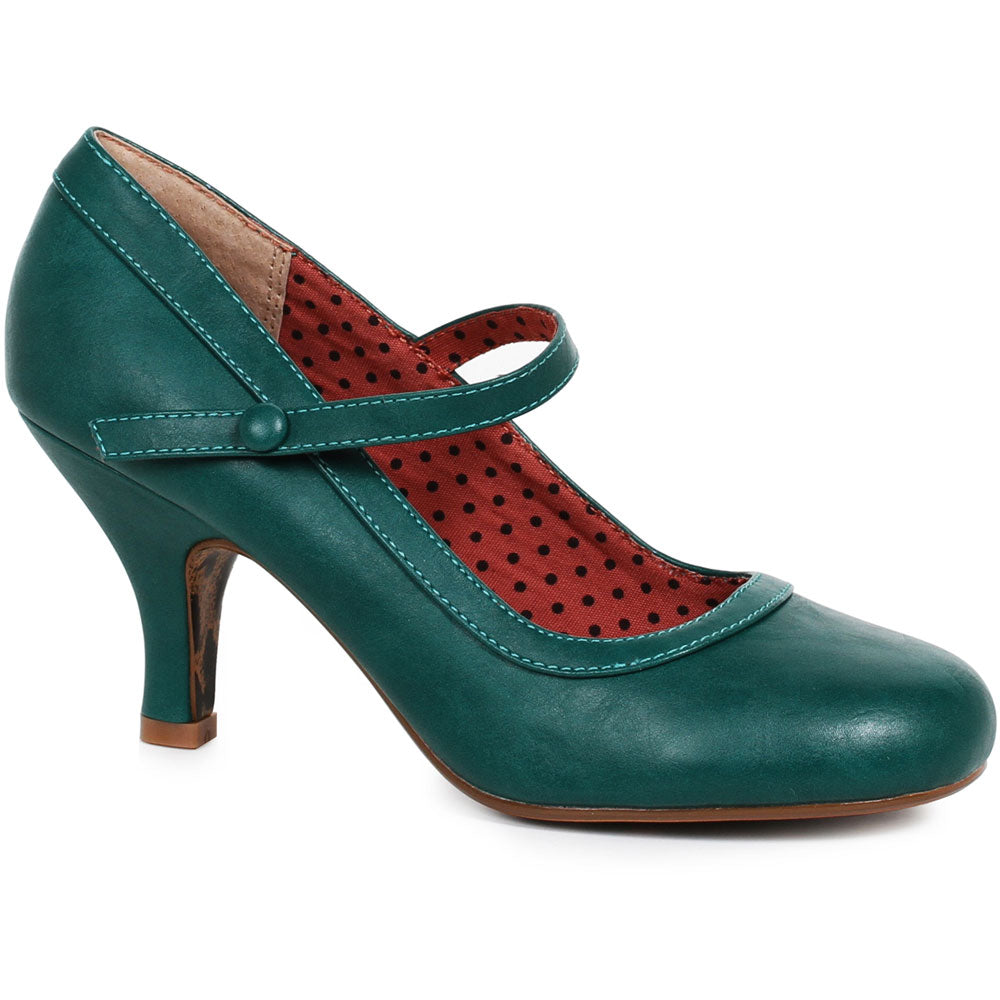 3 Retro Mary Jane Heel Ellie  BP320/BETTIE/GRN