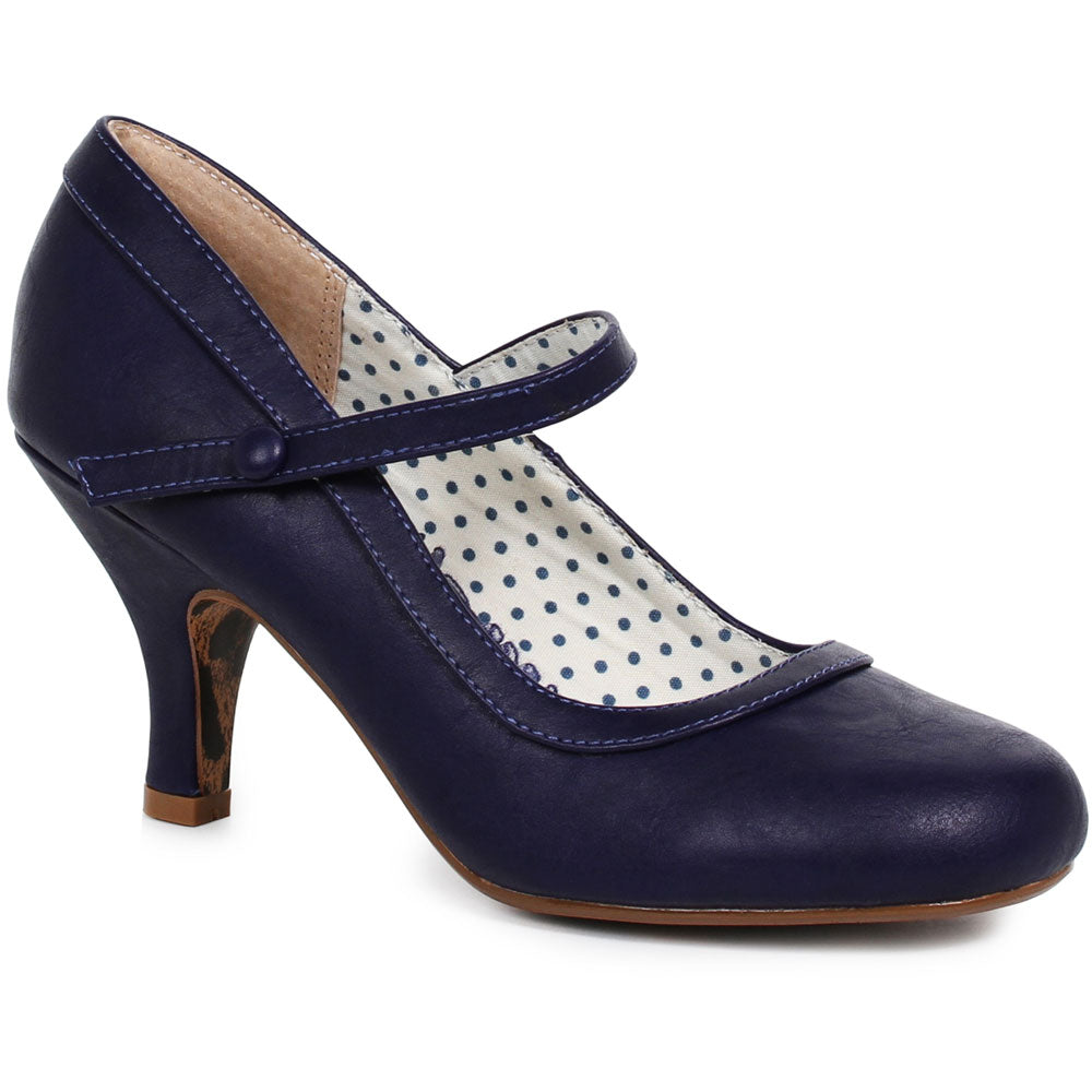 3" Retro Mary Jane Heel Ellie  BP320/BETTIE/NAVY