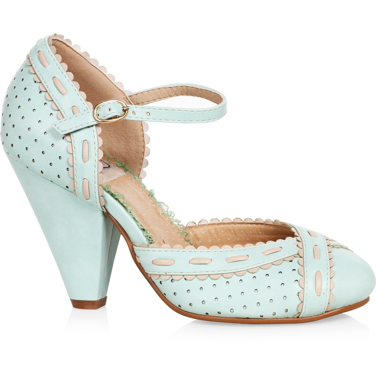 4 Heel Two Tone Closed Toe Pump Ellie Bettie Page BP403/SIDNEY Main image