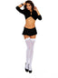 Satin Bow Opaque Thigh Highs Elegant Moments  1708