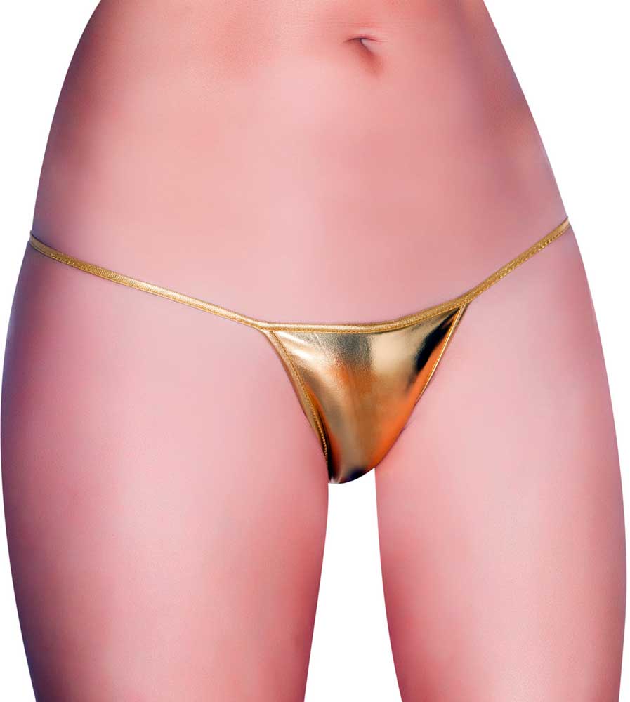 Roma Metallic G-String Bikini Bottom Panties for Women Secondary image
