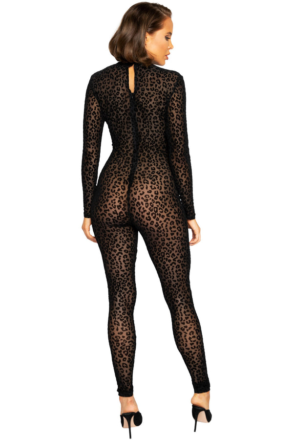 Velvet Leopard Bodysuit Roma  LI376