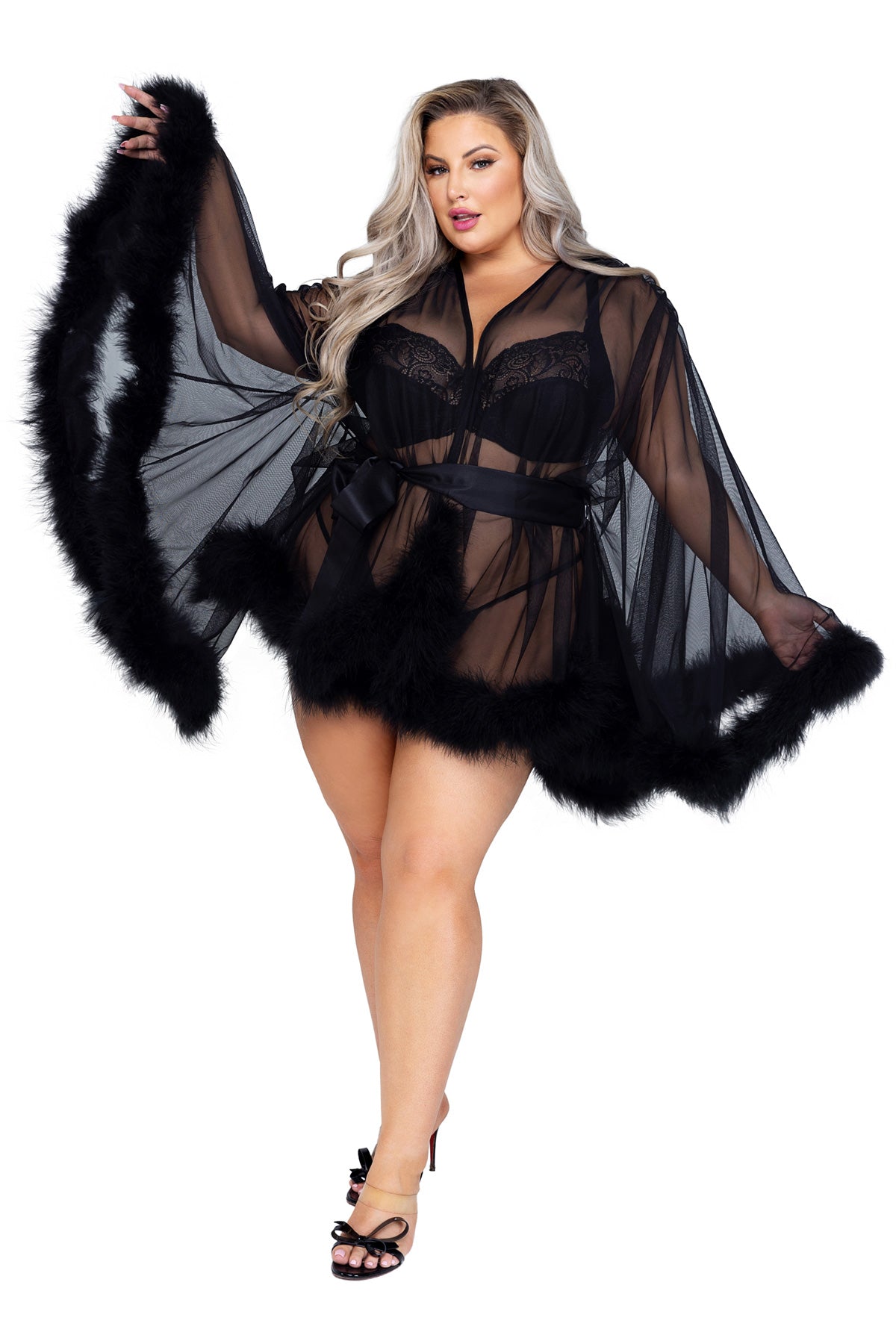 Hollywood Glam Luxury Mini Robe Roma  LI531