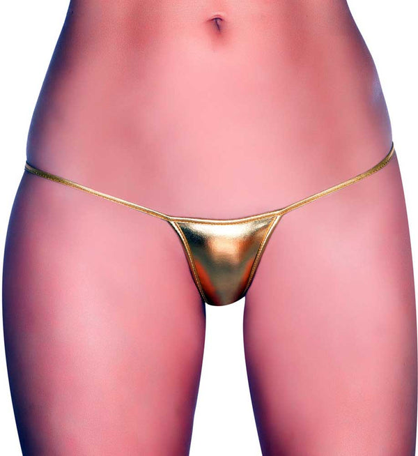 Low Cut Metallic Thong Panties Roma  MicroLQ