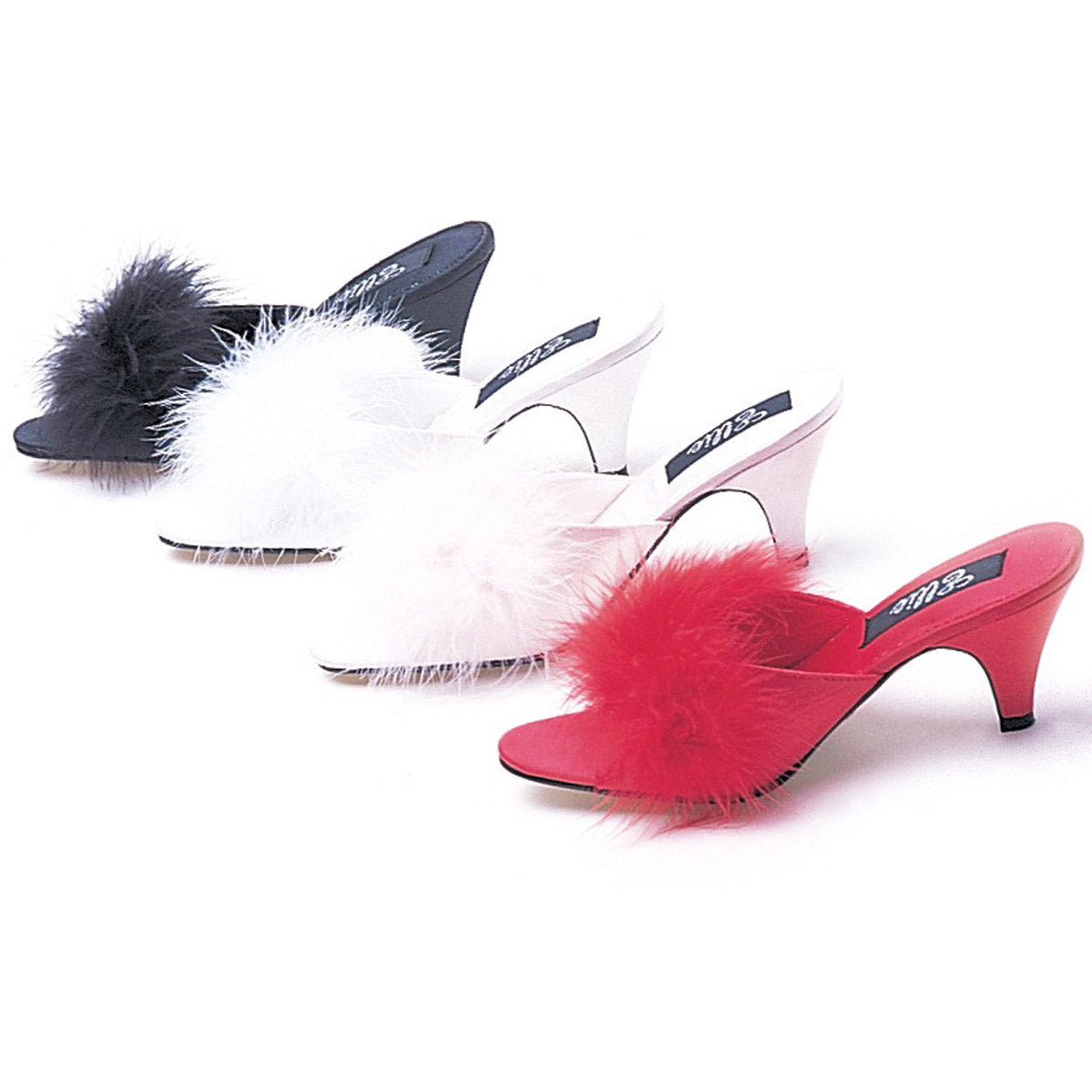 Marabou Kitten Heel Mules Ellie  PHOEBE Main image