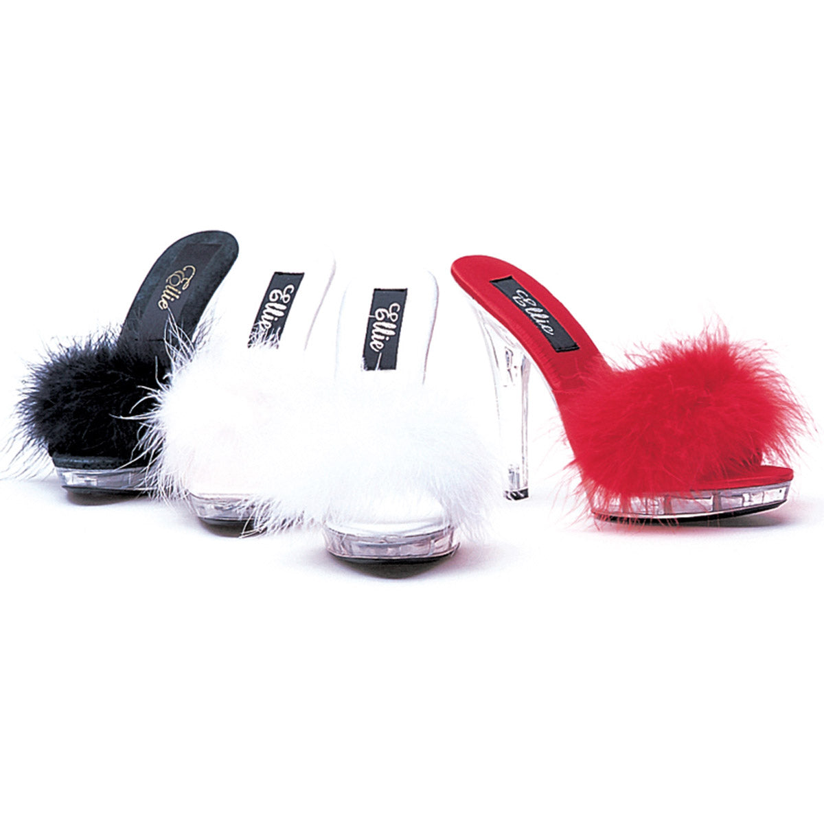 Marabou Trim Platform Stiletto High Heels Ellie  SASHA
