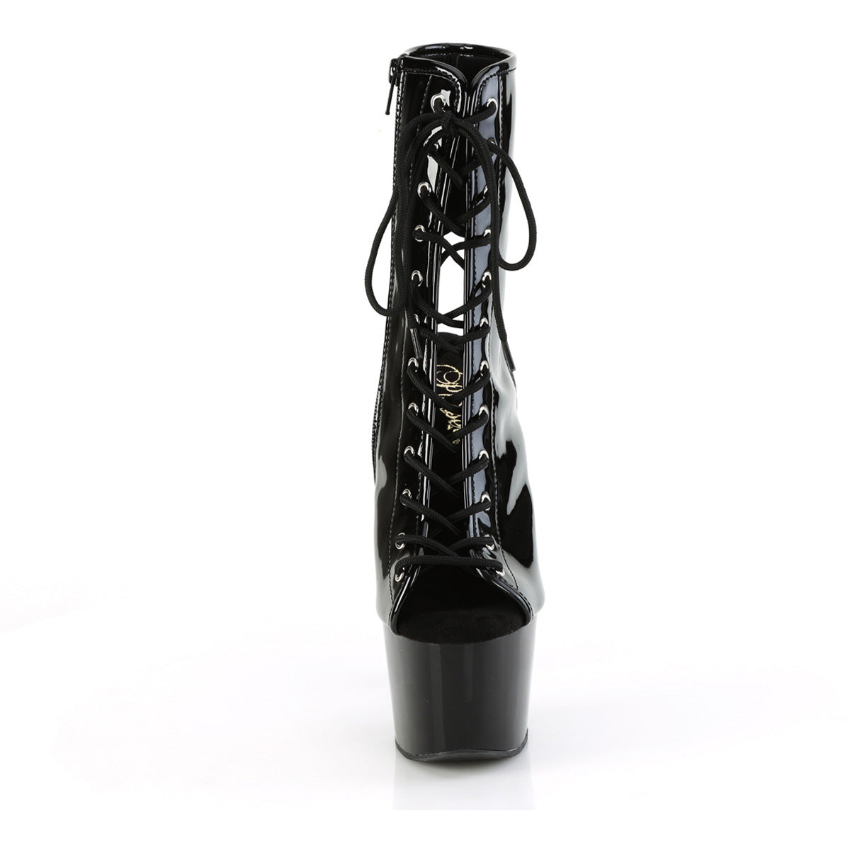 7" Heel, 2 3/4" Pf Open Toe/Back Ankle Boot, Side Zip Pleaser Pleaser ADORE/1016