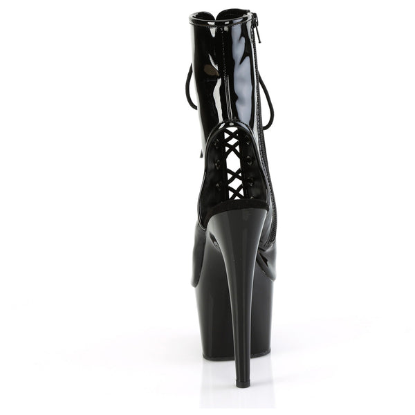 7" Heel, 2 3/4" Pf Open Toe/Back Ankle Boot, Side Zip Pleaser Pleaser ADORE/1016