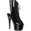 7" Heel, 2 3/4" Pf Open Toe/Back Ankle Boot, Side Zip Pleaser Pleaser ADORE/1016