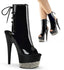7" Heel, 2 3/4" Pf Open Toe/Heel Ankle Boot, Side Zip Pleaser Pleaser ADORE/1018/3