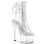 7" Heel, 2 3/4" Pf Open Toe/heel Ankle Boot, Side Zip Pleaser Pleaser ADORE/1018C