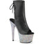 7" Heel, 2 3/4" Pf Open Toe/Heel Ankle Boot, Side Zip Pleaser Pleaser ADORE/1018LG