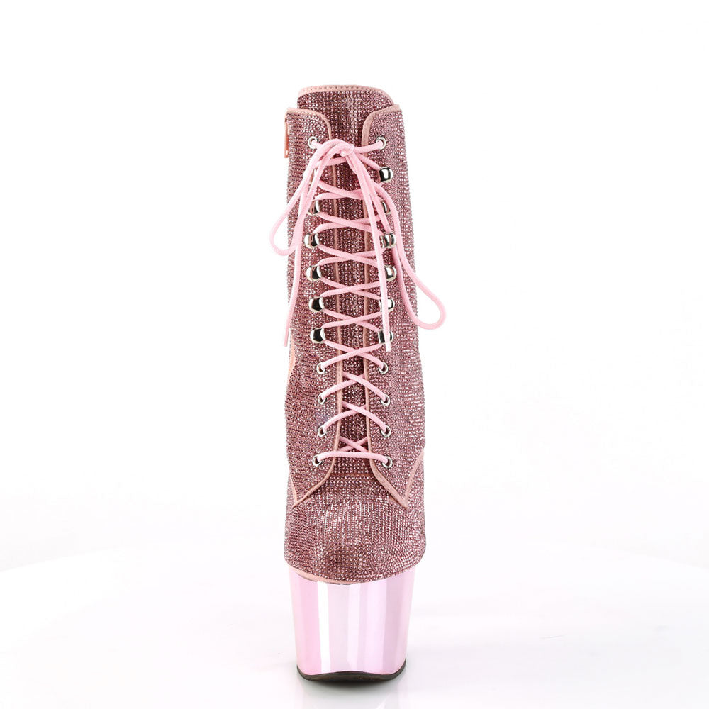 Pleaser 7" Heel , 2" Pf Rs Embellished Ankle Boot, Side Zip ADORE/1020CHRS Secondary image