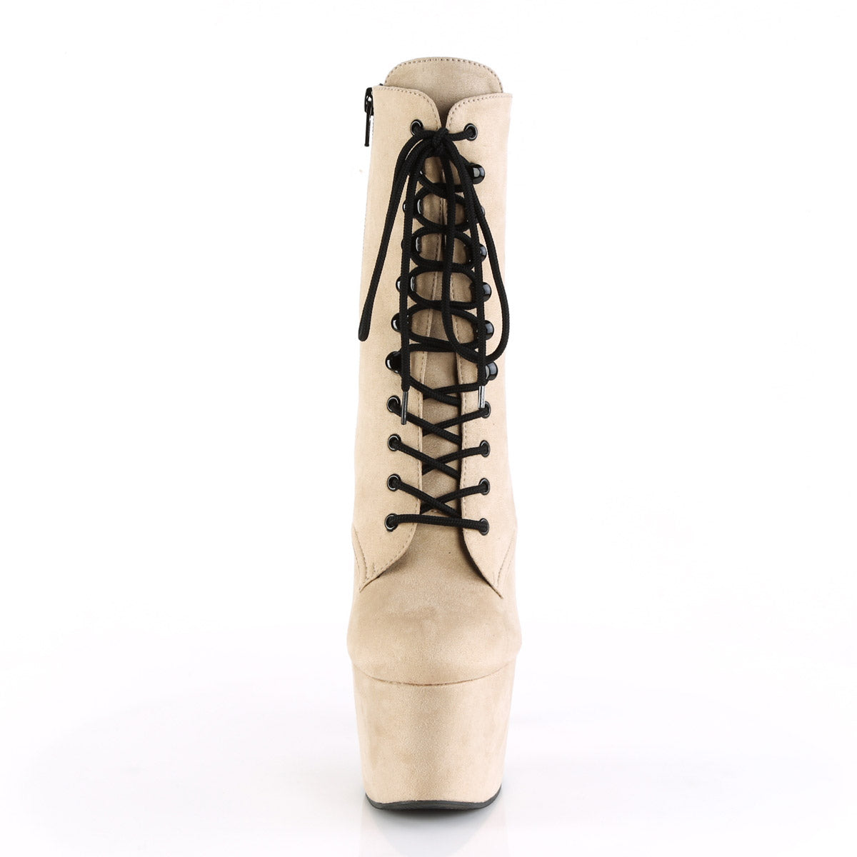 7" Heel, 2 3/4" PF Lace-Up Ankle Boot, Side Zip Pleaser Pleaser ADORE/1020FS