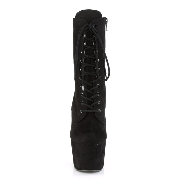 7" Heel, 2 3/4" PF Lace-Up Ankle Boot, Side Zip Pleaser Pleaser ADORE/1020FS