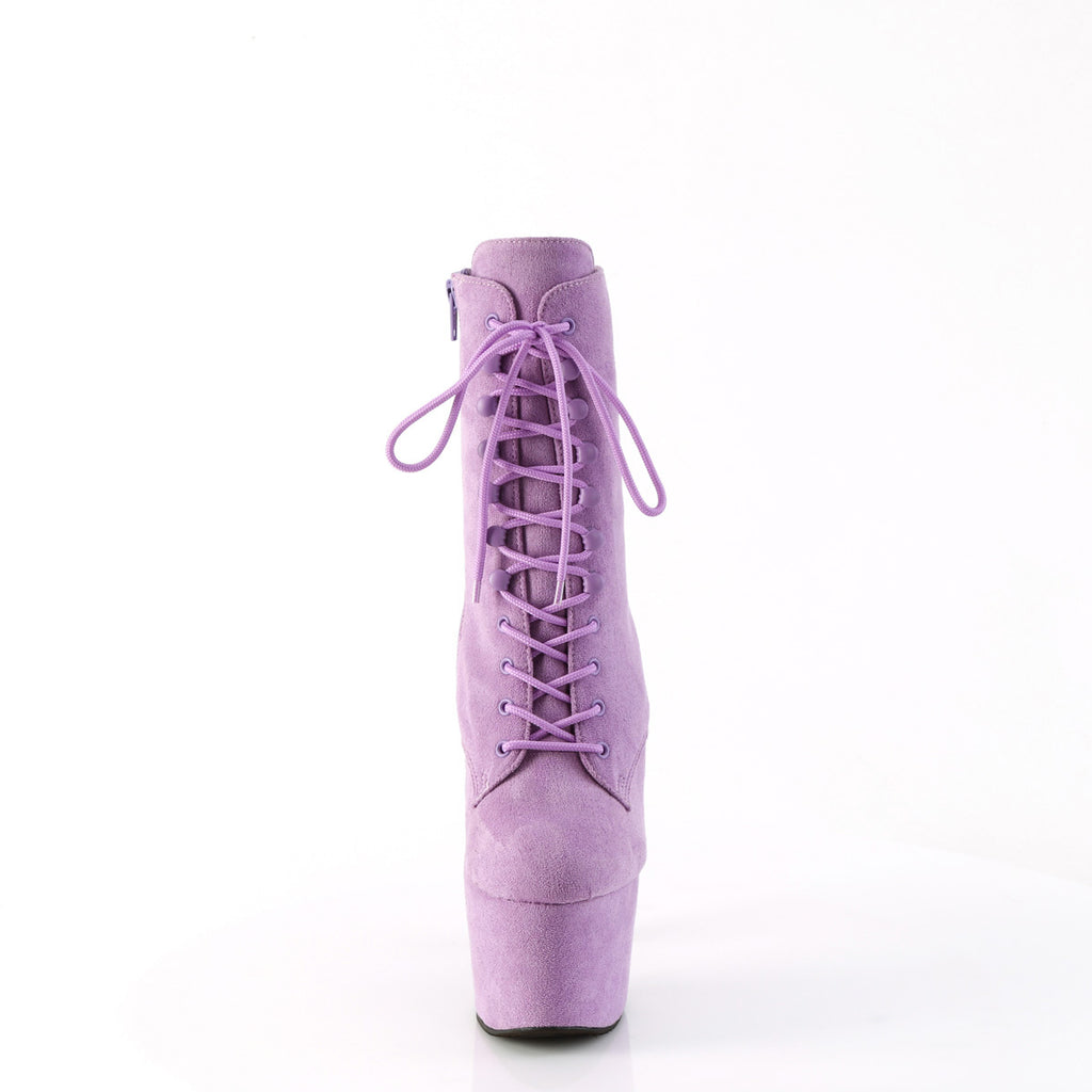 7" Heel, 2 3/4" Pf Lace-Up Ankle Boot, Side Zip Pleaser Pleaser ADORE/1020FS