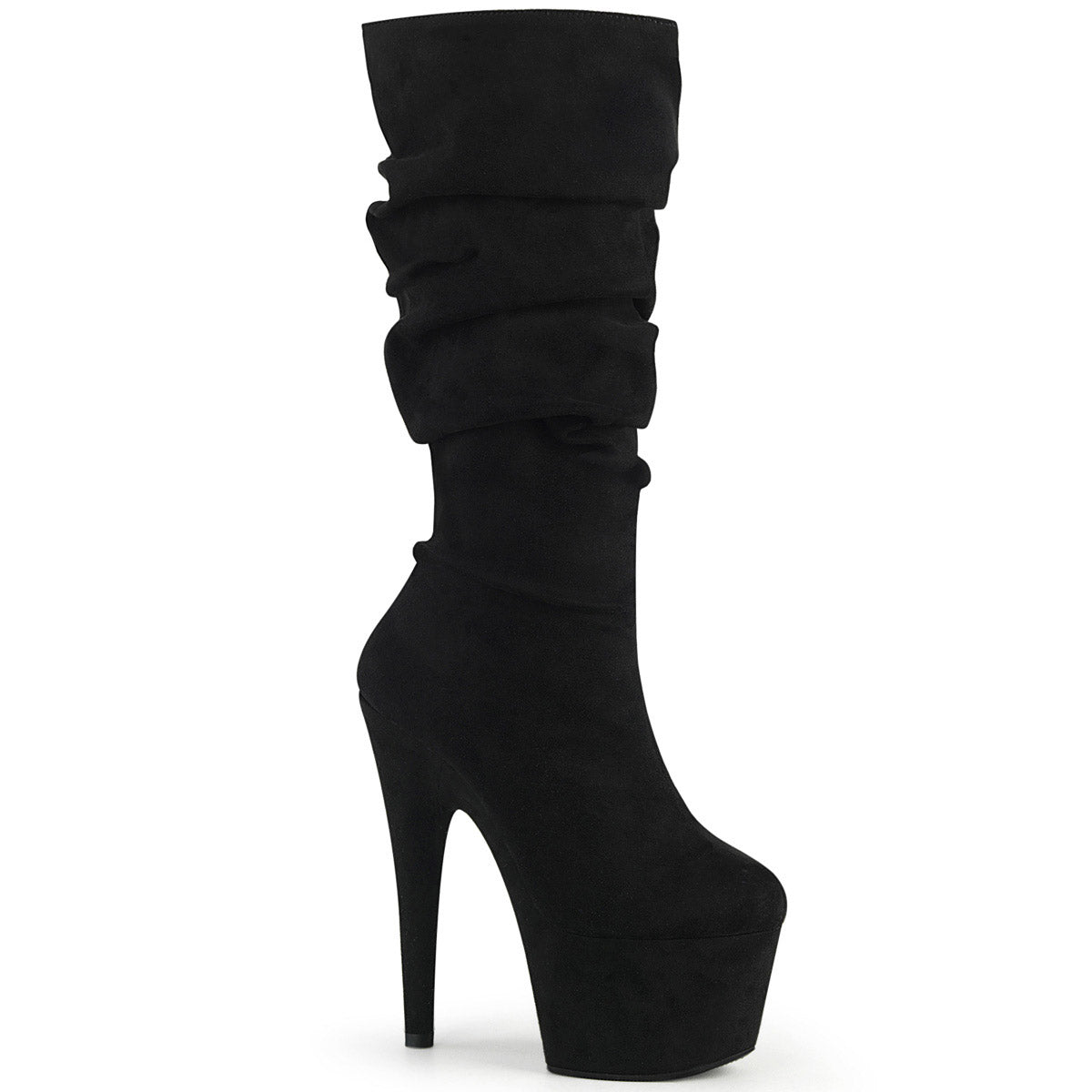 7" Heel, 2" PF Slouch Mid-Calf Boot, Inside Zip Pleaser Pleaser ADORE/1061
