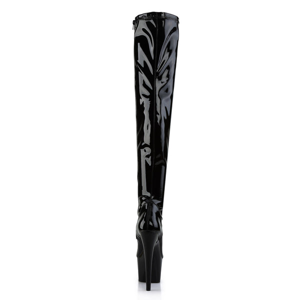 7" Heel, 2 3/4" PF Stretch Thigh Boot, Side Zip Pleaser Pleaser ADORE/3000