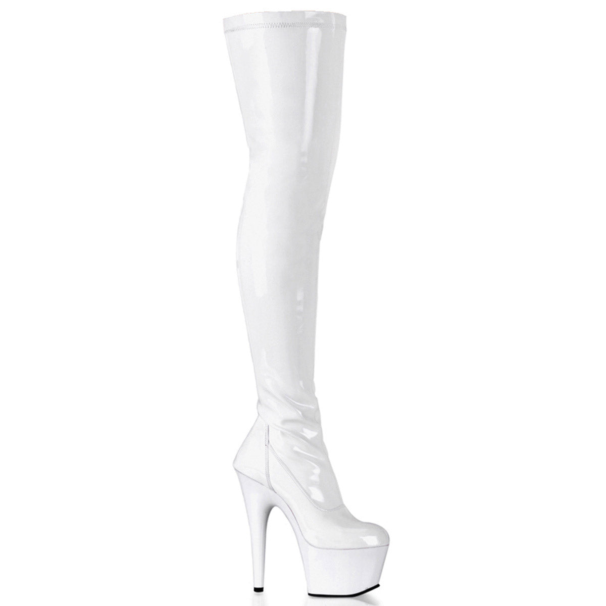 7" Heel, 2 3/4" PF Stretch Thigh Boot, Side Zip Pleaser Pleaser ADORE/3000