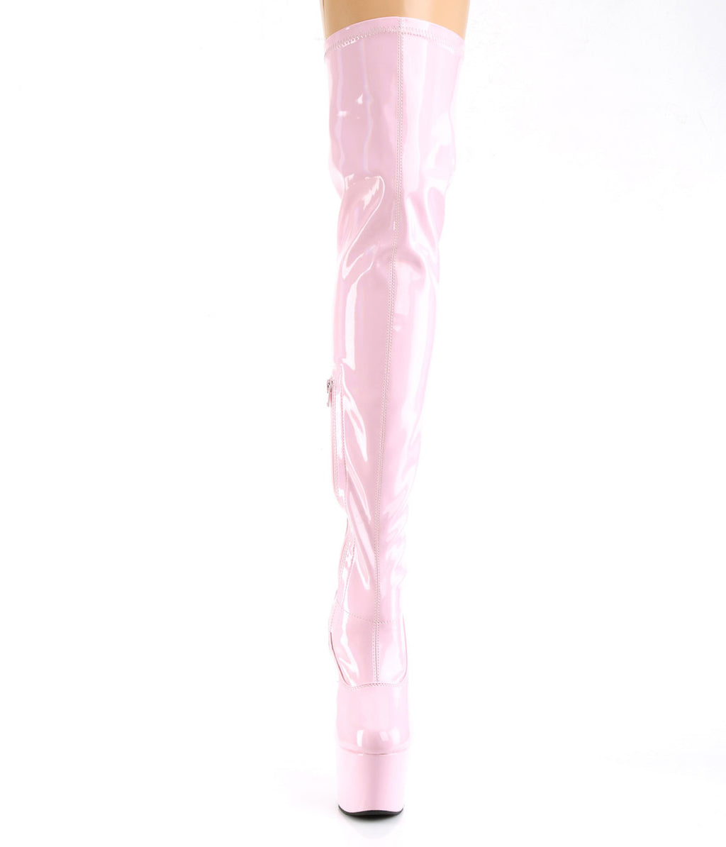 7" Heel, 2 3/4" Pf Stretch Thigh Boot, Side Zip Pleaser Pleaser ADORE/3000HWR