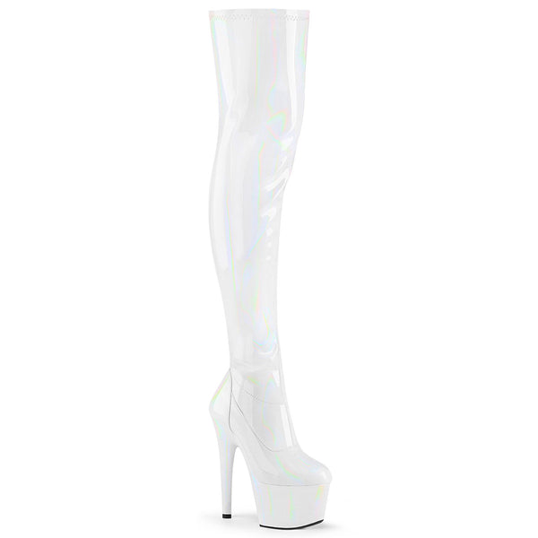 7" Heel, 2 3/4" Pf Stretch Thigh Boot, Side Zip Pleaser Pleaser ADORE/3000HWR