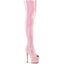 7" Heel, 2 3/4" Pf Peep Toe Thigh High Boot, Side Zip Pleaser Pleaser ADORE/3011HWR