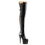 7" Heel, 2 3/4" Pf Thigh Boot W/Side Ribbon Lace, Side Zip Pleaser Pleaser ADORE/3050