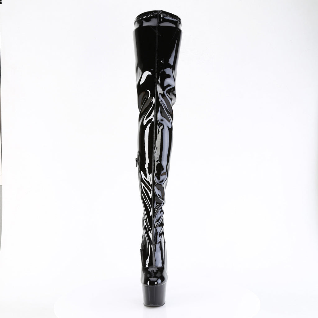 7" Heel, 2 3/4" Pf Stretch Crotch Boot, Side Zip Pleaser Pleaser ADORE/4000