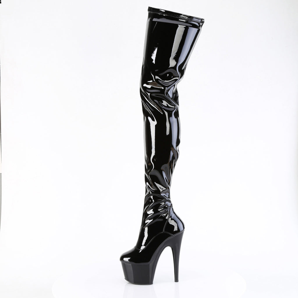 7" Heel, 2 3/4" Pf Stretch Crotch Boot, Side Zip Pleaser Pleaser ADORE/4000