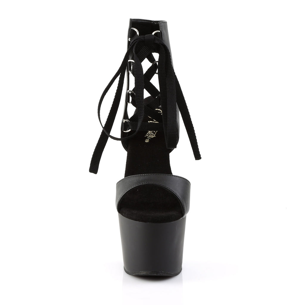 7" Heel, 2" PF Front Lace-Up Sandal Pleaser Pleaser ADORE/700/14
