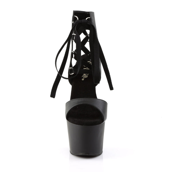 7" Heel, 2" PF Front Lace-Up Sandal Pleaser Pleaser ADORE/700/14