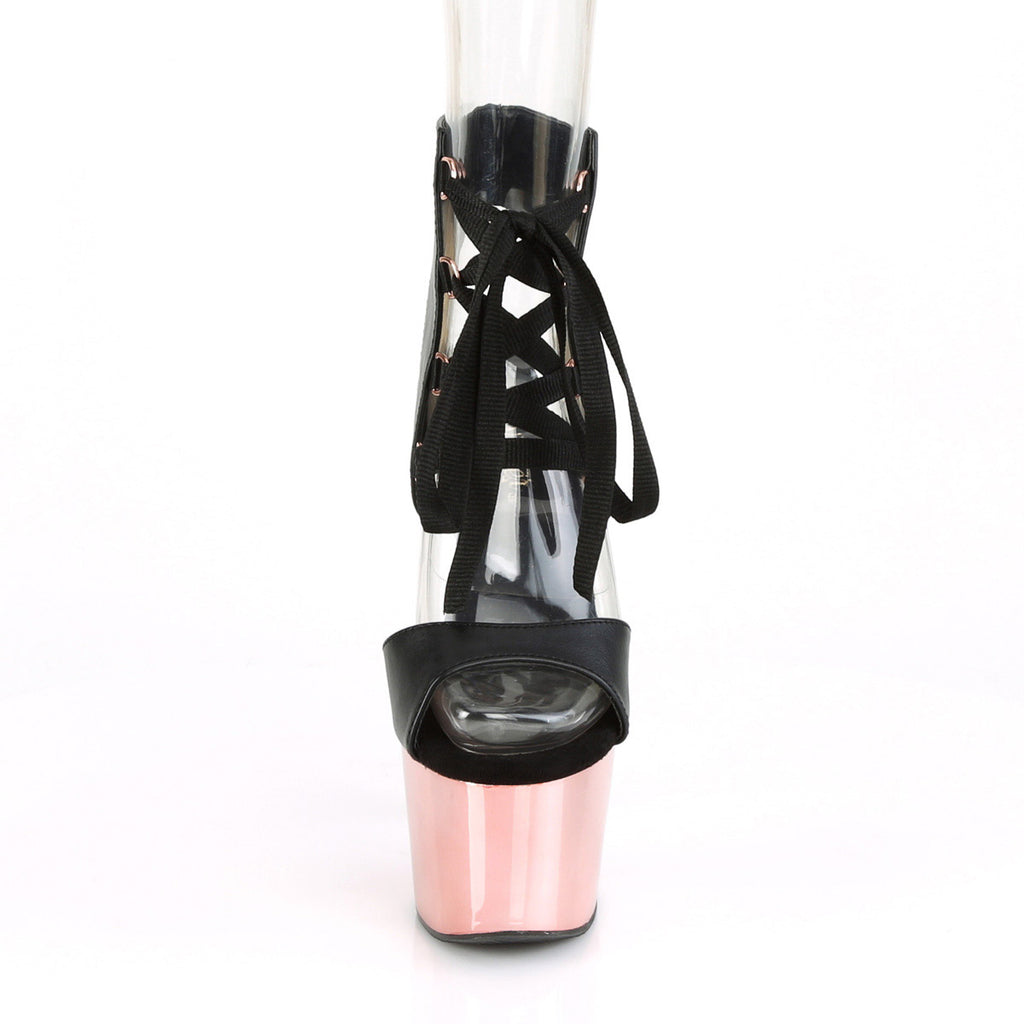 7" Heel, 2 3/4" PF Front Lace-up Sandal Pleaser Pleaser ADORE/700/14