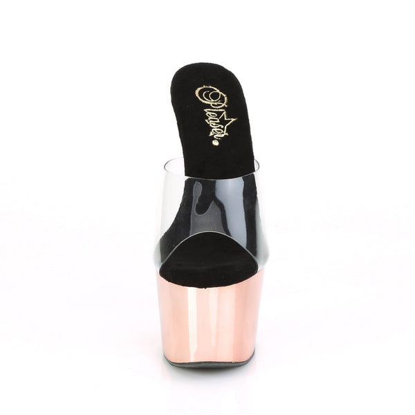 7" Heel, 2 3/4" Chrome Plated PF Slide Pleaser  ADORE/701