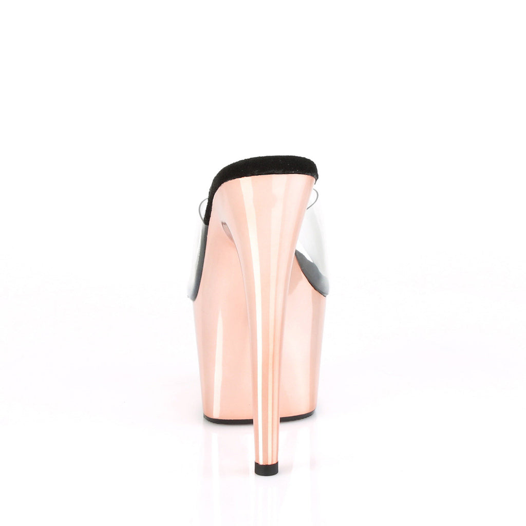 7" Heel, 2 3/4" Chrome Plated PF Slide Pleaser  ADORE/701